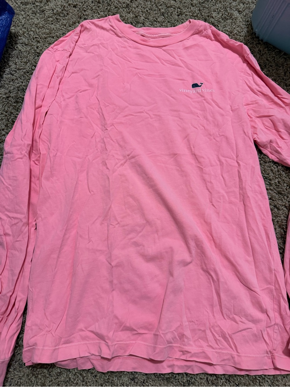 Vineyard Vines Pink Long Sleeve Logo Shirt